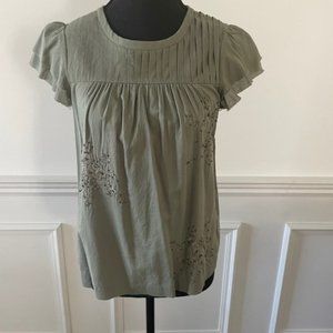 Chan Luu Olive blouse Size Small